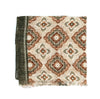 Beige background colour with rust and green patterns scarf ROSI