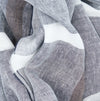 Blue denim background colour with off white and brown large squares scarf ROSI