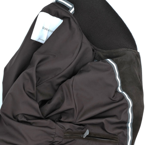 Dark Brown Suede Bomber SANNINO