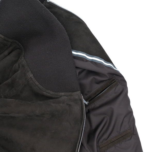 Dark Brown Suede Bomber SANNINO