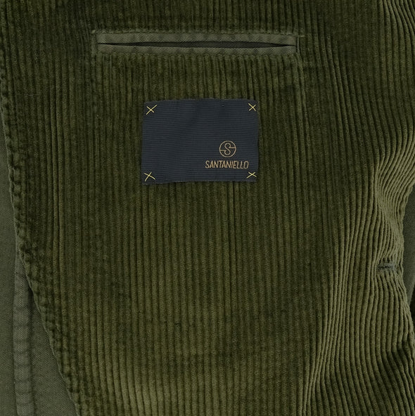Green "corduroy" sport Jacket SANTANIELLO