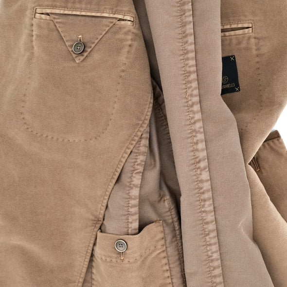 Beige "moleskin" sport Jacket SANTANIELLO