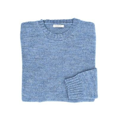 Light denim round neck sweater ANONYM