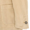 Beige cotton herringbone casual suit SANTANIELLO