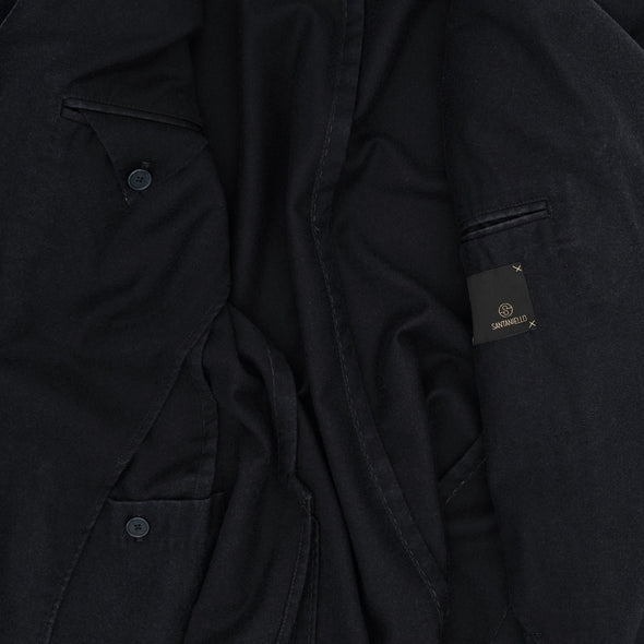 Dark blue wool casual suit SANTANIELLO
