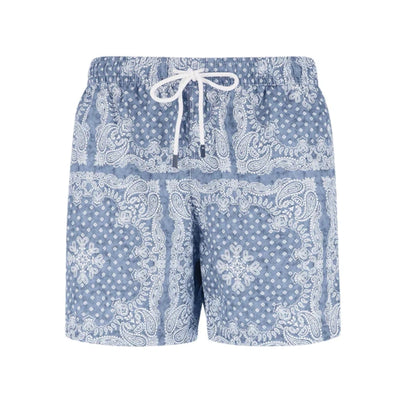 Steel blue "Bandanna pattern" swimwear FEDELI