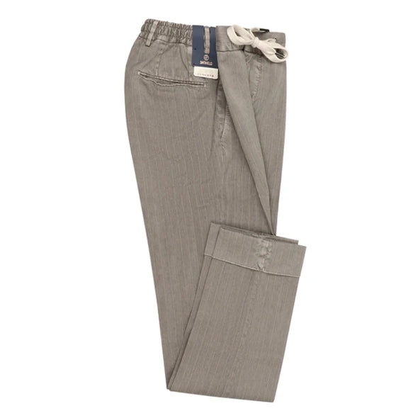 Mid grey chino with grey stripes SANTANIELLO