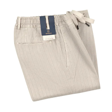 Beige chino with light grey stripes SANTANIELLO