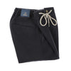 Navy blue washed flannel chino SANTANIELLO