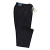 Navy blue washed flannel chino SANTANIELLO