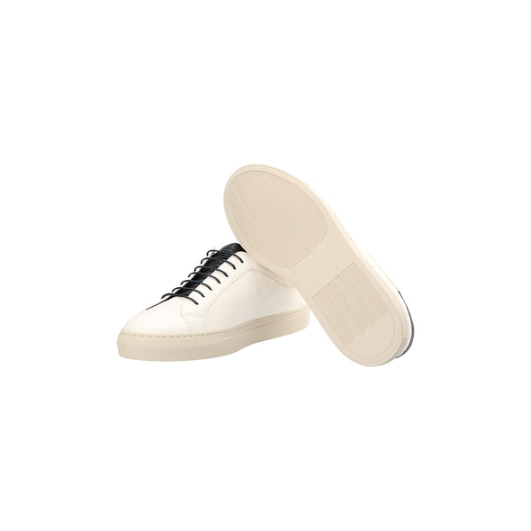 White and dark blue leather sneakers STURLINI