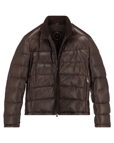 Chocolate leather jacket NO CLOCK