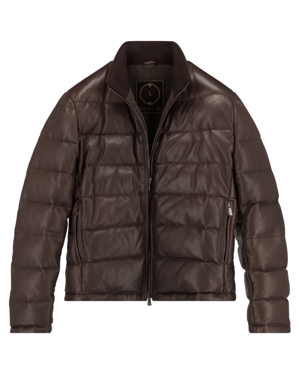 Chocolate leather jacket NO CLOCK