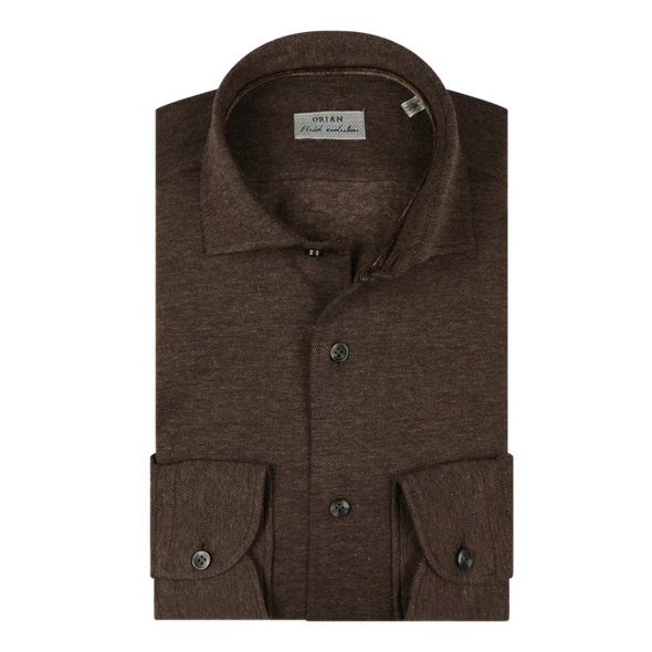 Chocolate "Fluid Evolution" casual shirt ORIAN