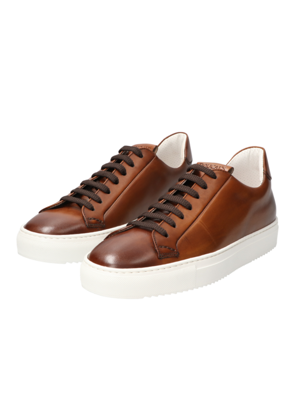 Cognac leather sneakers DOUCAL'S