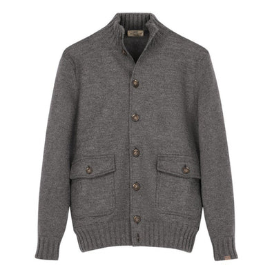 Mid grey buttoned cardigan AB KOST
