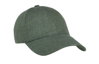 Olive linen cap VARSITY