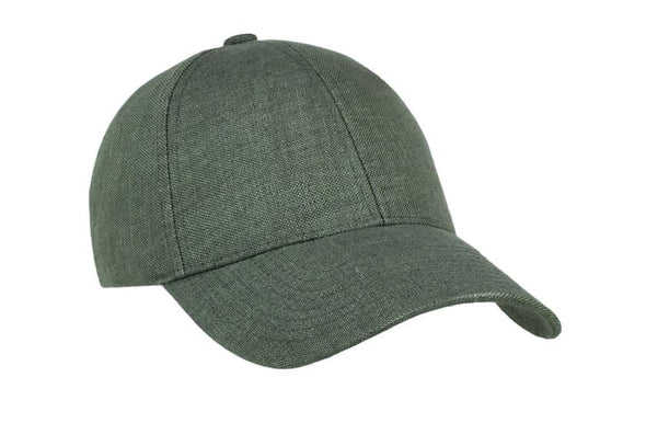 Olive linen cap VARSITY