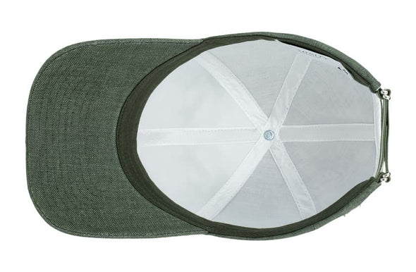 Olive linen cap VARSITY